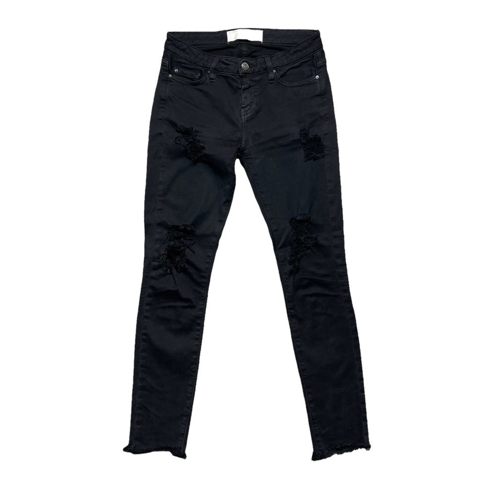 Iro Black Distressed Jarod Denim Skinny Jeans 25